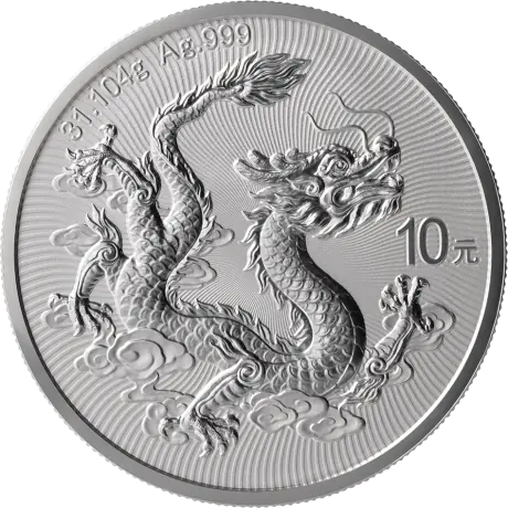 Strieborná minca Čínský drak 2026, 1 oz