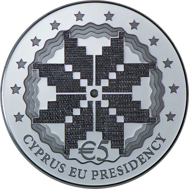 5 Euro Stříbrná mince Předsednictví EU PP