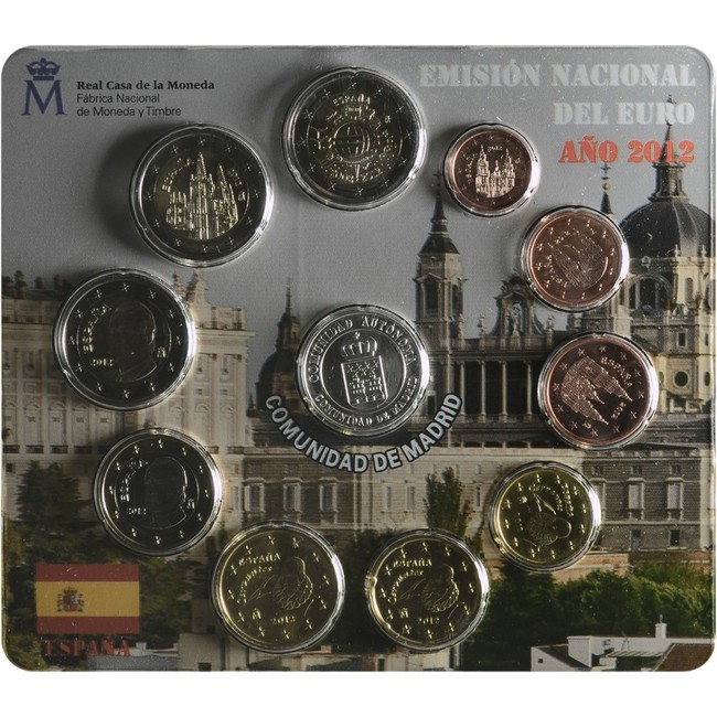 7,88 Euro CuNi mince Autonomní region 2012 - Madrid UN