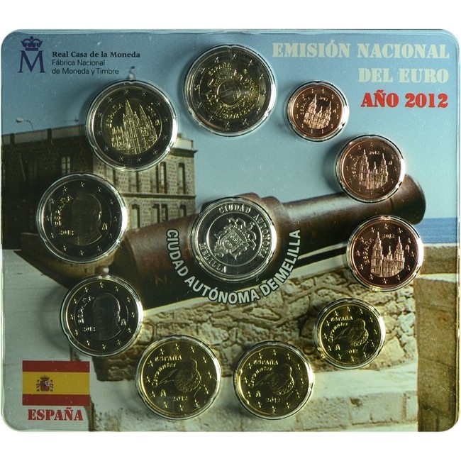7,88 Euro CuNi mince Autonomní region 2012 - Melilla UN