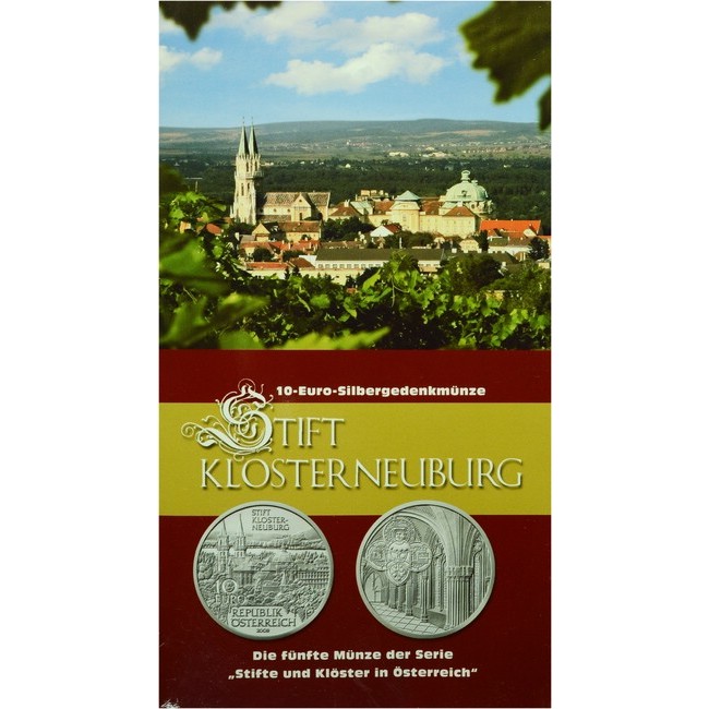 10 Euro Stříbrná mince Opatství Klosterneuburg PN