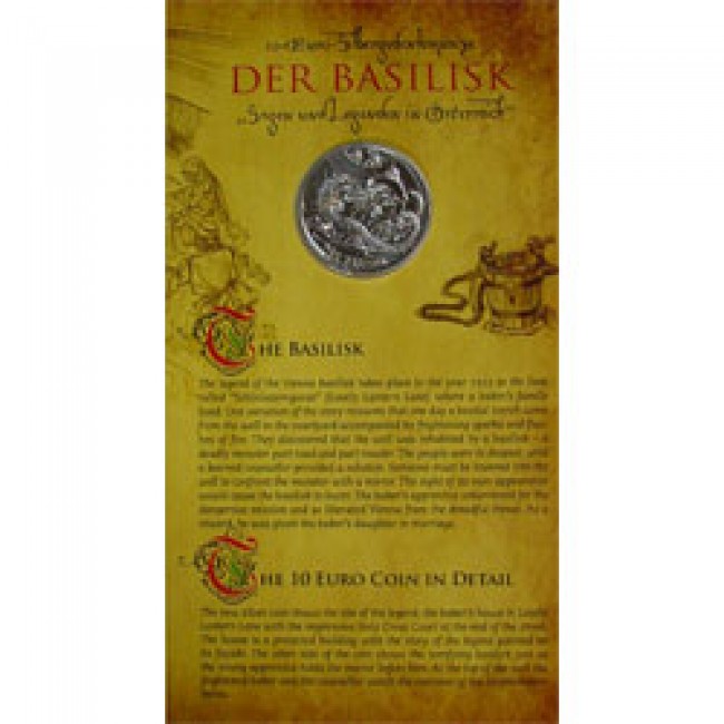 10 Euro Stříbrná mince Bazilišek PN