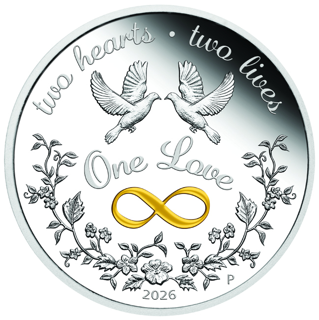 Jedna láska 2026, 1 oz stříbra v etuji