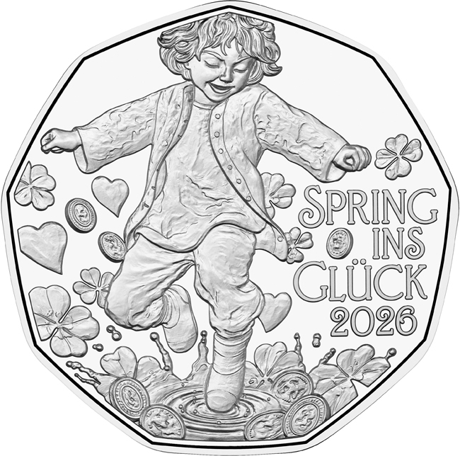 Novoroční stříbrná mince v blistru 2026, 1/4 oz