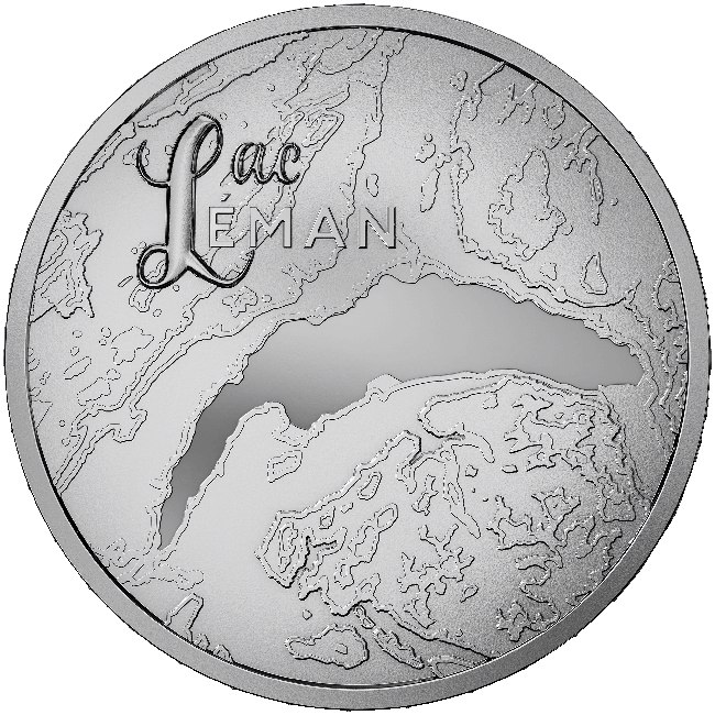 Ženevské jezero 2026, stříbrná mince v etuji, 20 g