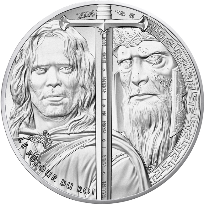 Pán prstenů: Aragorn 2026, stříbrná mince v blistru