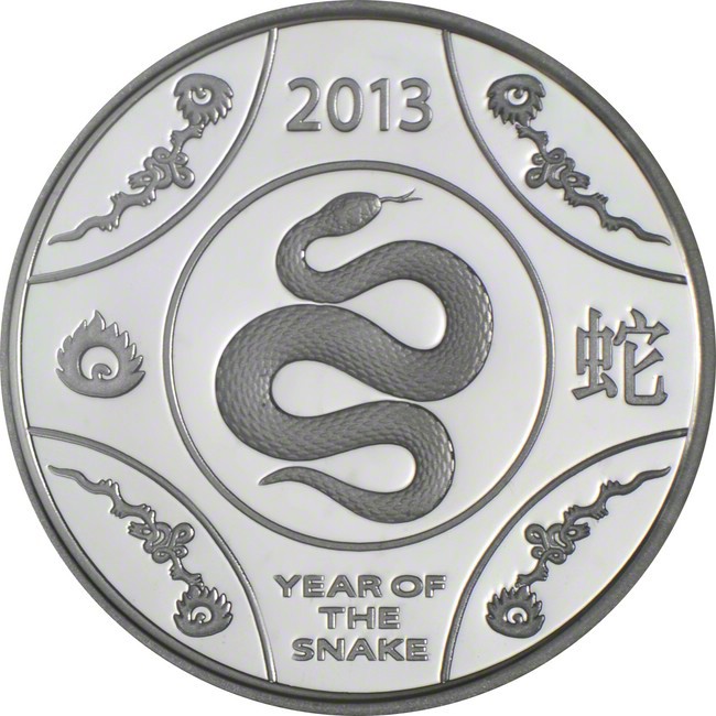 1 dolar Stříbrná mince Rok hada 2013  PP