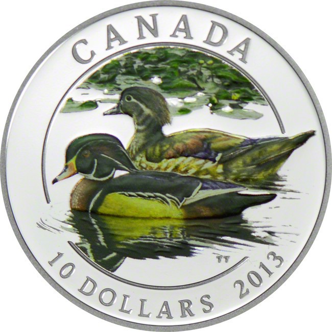 10 dolar Stříbrná mince Kanadské kachny - Kachnička karolínská PP