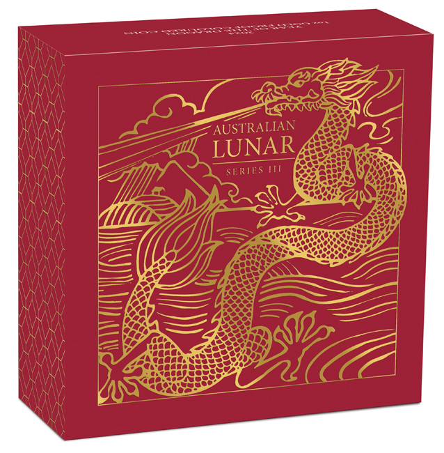 Lunární drak 2024 v barvě, 1 oz