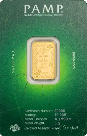 Zlatý zliatok PAMP - Čtyřlístek, 5 g