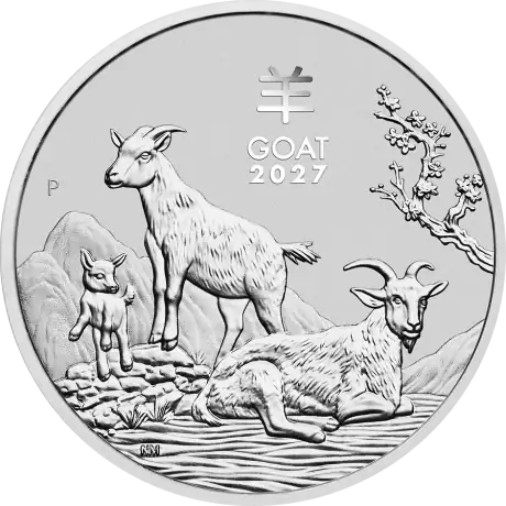 Strieborná minca Lunárna séria III - Rok kozy 2027, 1 oz