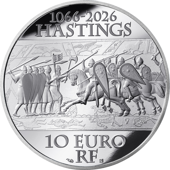 Bitva u Hastings 2026, stříbrná mince v etuji, 22 g