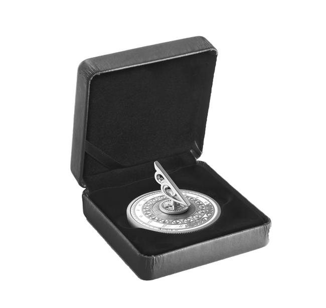 Sluneční hodiny 2026, stříbrná mince v etuji, 1 oz