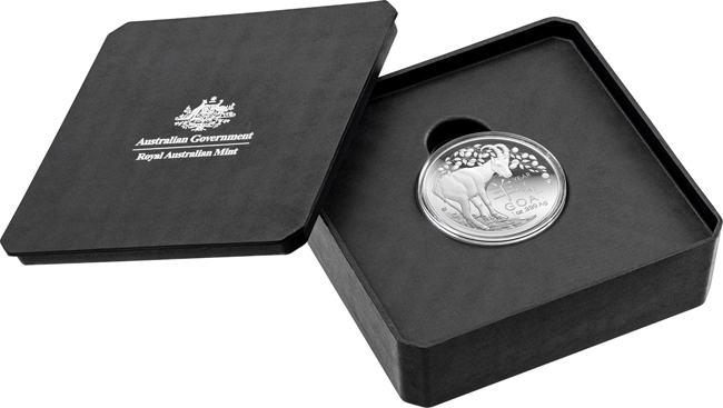 Lunární koza 2027 - Austrálie (Royal Australian Mint), stříbrná mince v etuji, 1 oz