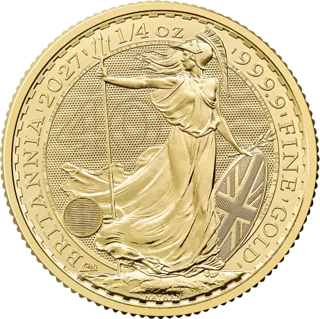 Zlatá minca Britannia Charles III 2027, 1/4 oz