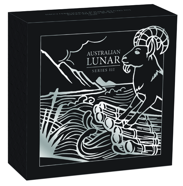 Lunární koza 2027 - Austrálie (The Perth Mint), stříbrná kolorovaná mince v etuji, 1 oz