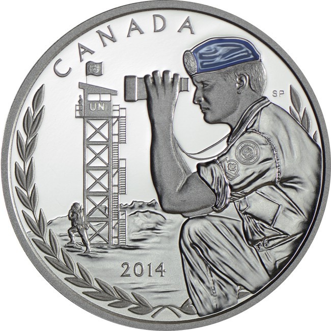 20 dolar Stříbrná mince Kanadské mírové síly na Kypru PP